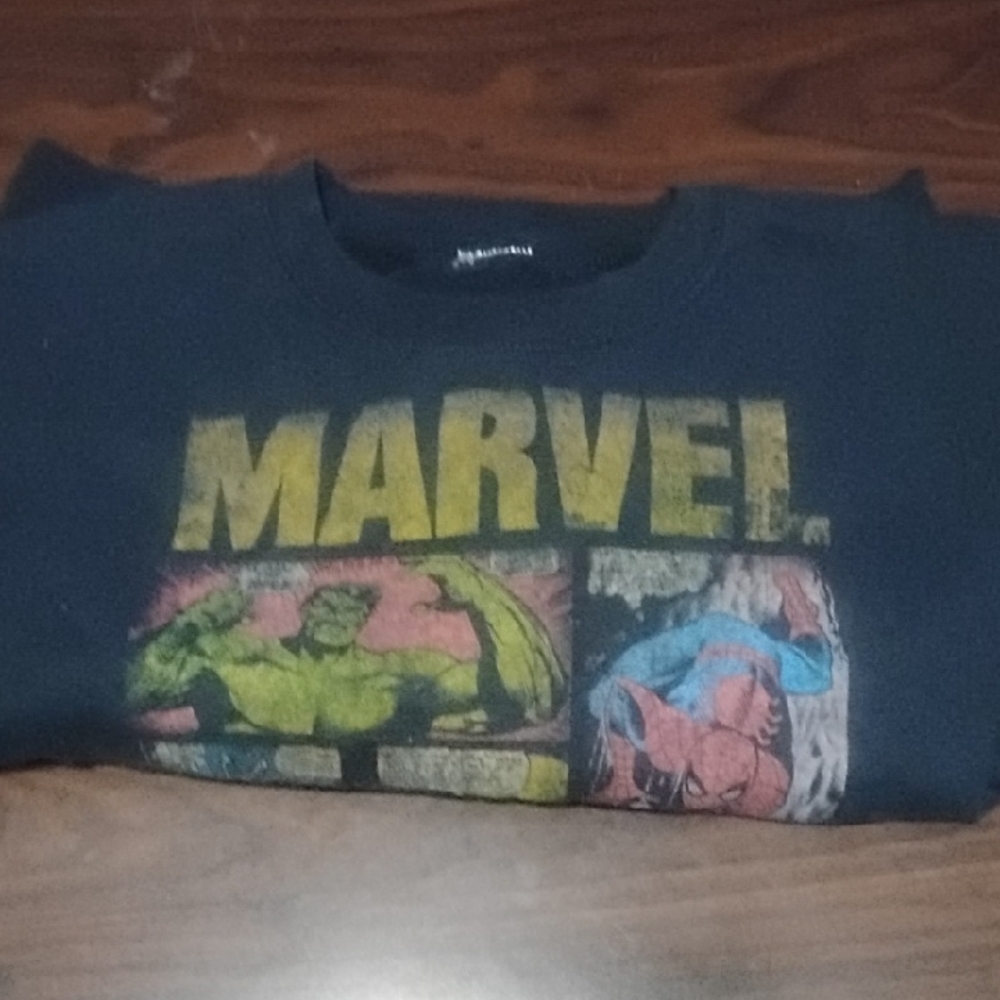 Marvel Black T-Shirt with Colorful Characters